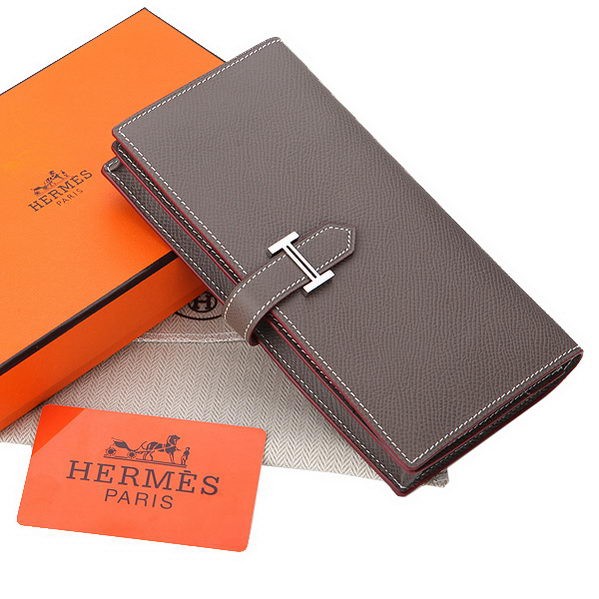 Copy Hermes Bearn Japonaise Bi-Fold Wallet Original Leather A208 Khaki Tl2192Kn92