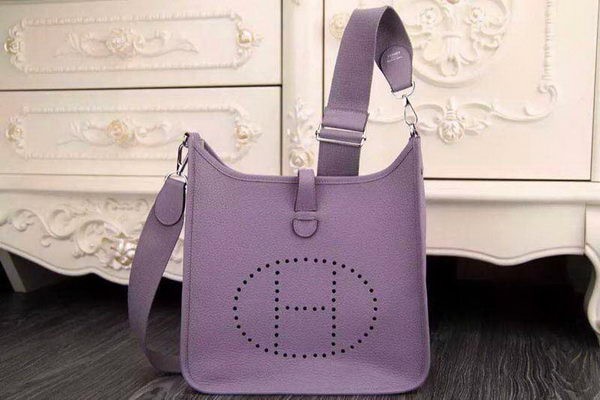 Fake Hermes Evelyne 28cm Messenger Bag Original Leather H1188 Lavender Tl1300ny77