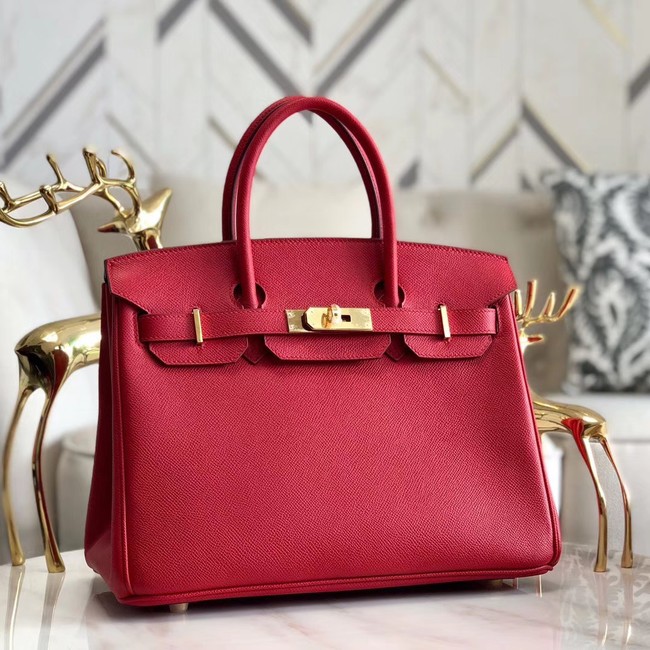 Fake Hermes original Epsom Leather HB35O red&gold Metal Tl570ny77