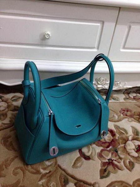 Fashion Hermes Lindy 30CM Original Leather Shoulder Bag HLD30 Light Green Tl1247wc24