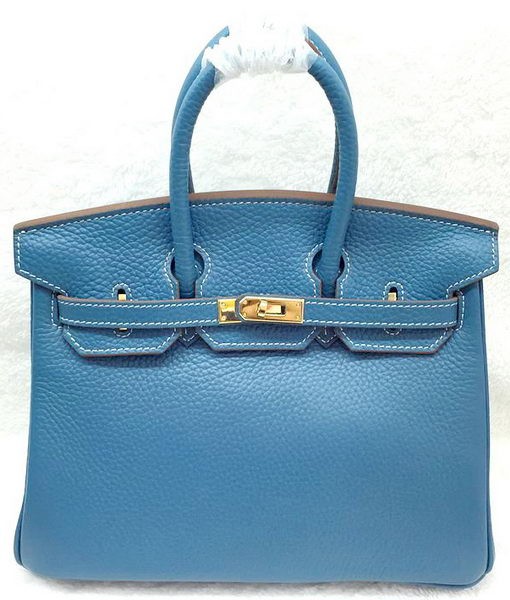 Hermes Birkin 25CM Tote Bag Original Leather H25T Blue Tl1177dX32