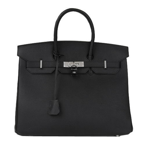 Hermes Birkin 35CM Tote Bag Black Original Leather H35 Silver Tl1701Eb92