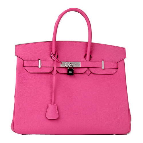 Hermes Birkin 35CM Tote Bag Peach Original Leather H35 Silver Tl1700nS91