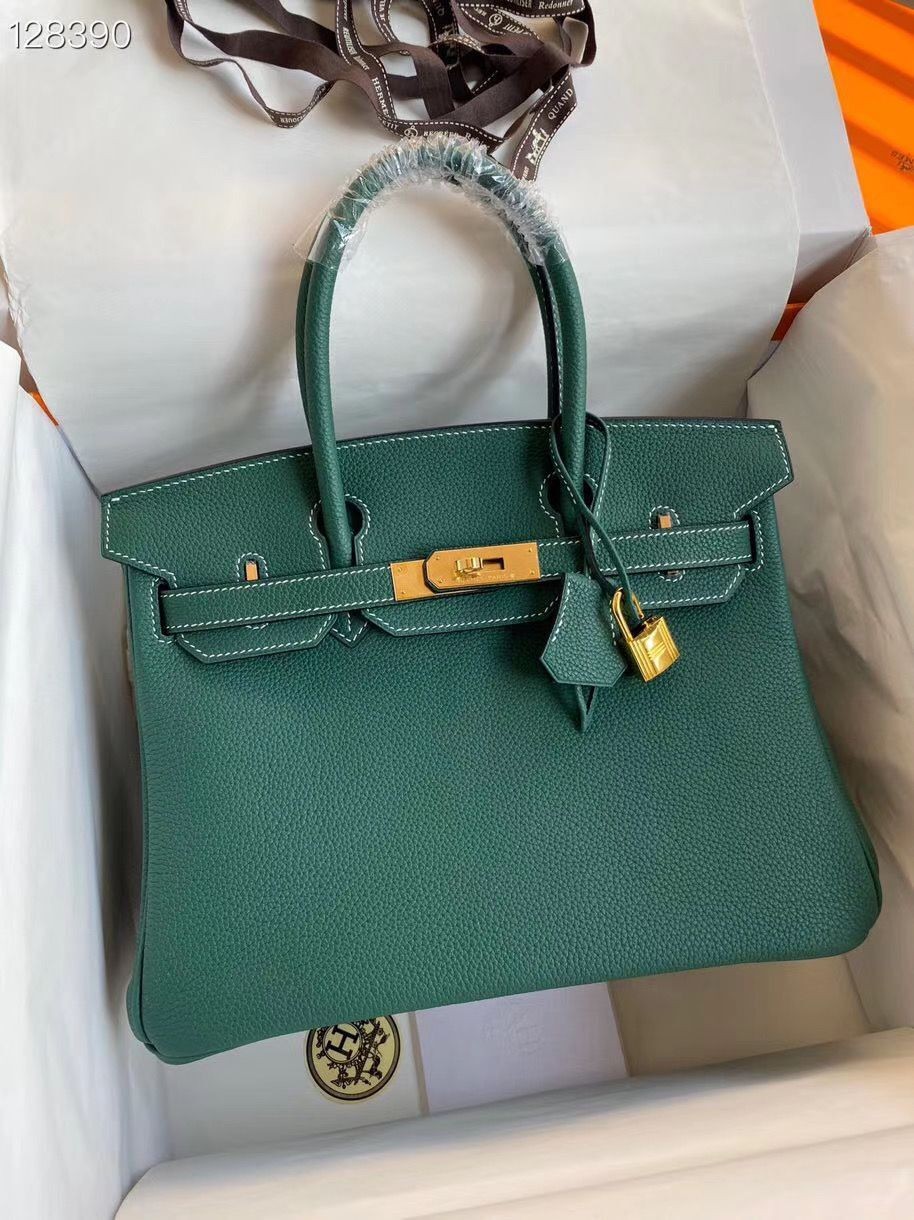 Hermes Birkin Bag Original Togo Leather 17825 Green Tl471De45