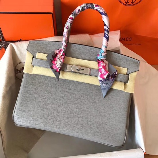 Hermes Birkin Tote Bag Original Togo Leather BK35 grey Tl775Ag46