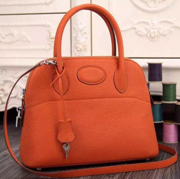 Hermes Bolide 37CM Calfskin Leather Tote Bag B1004 Orange Tl1078io33