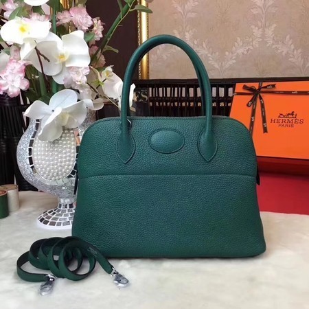 Hermes Bolide Original Leather Tote Bag B1007 Atrovirens Tl848Mc61