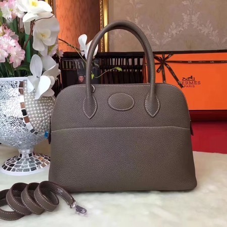 Hermes Bolide Original Leather Tote Bag B1007 Grey Tl853Bw85