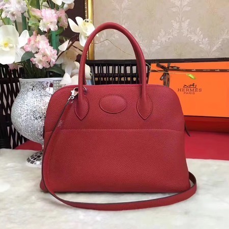 Hermes Bolide Original Leather Tote Bag B1007 Red Tl851xa43
