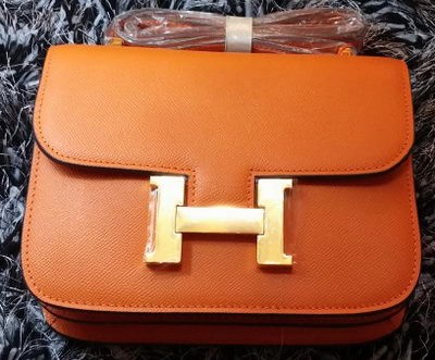 Hermes Constance Bag Litchi Leather H9998 Orange Tl1158Xw85