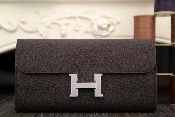 Hermes Constance Long Wallets Original Leather HA909 Brown Tl2136Af99