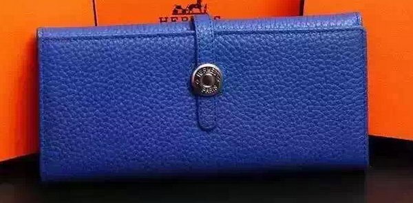 Hermes Dogon Original Leather Wallet H509 Blue Tl2079sp14
