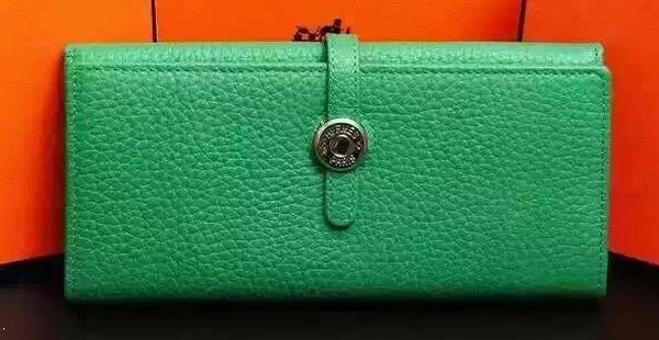 Hermes Dogon Original Leather Wallet H509 Green Tl2078AM45