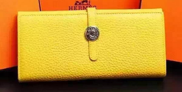 Hermes Dogon Original Leather Wallet H509 Yellow Tl2081CI68