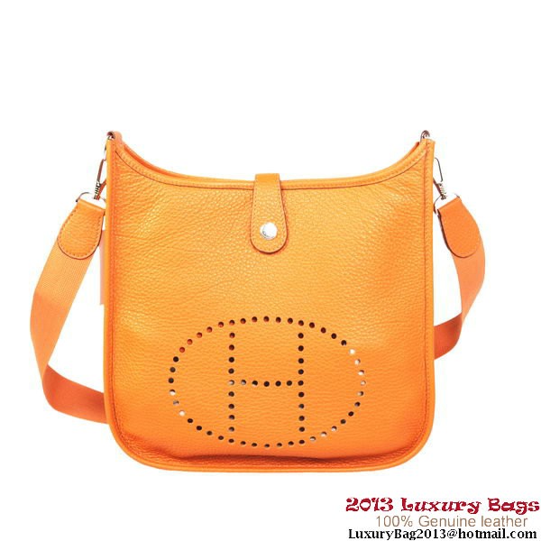 Hermes Evelyn Bag Original Calf Leather H1608 Orange Tl1863Pu45