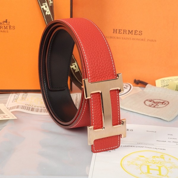 Hermes Imported Belt HR1002A Red Tl3774yC28
