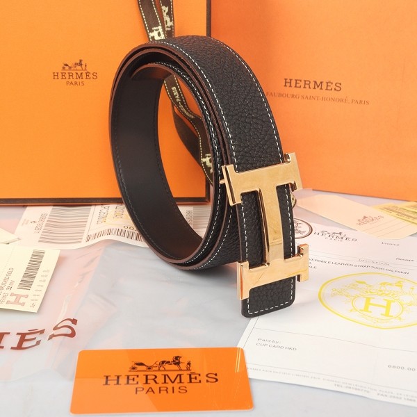Hermes Imported Belt HR1002B Black Tl3773Bw85