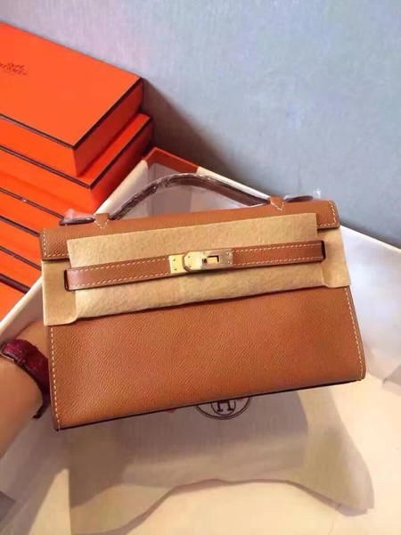 Hermes Kelly 22cm Tote Bag Original Leather KL22 Wheat Tl938hi67