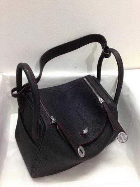 Hermes Lindy 30CM Original Leather Shoulder Bag HLD30 Black Tl1251vm49