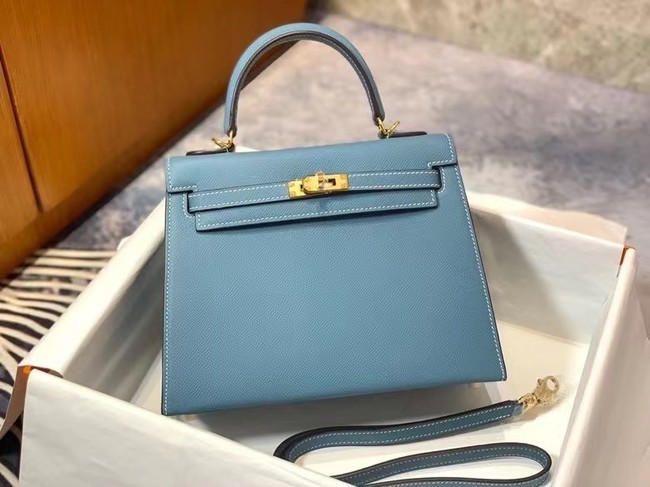 Hermes Original Epsom Leather KEL2578 blue Tl356DS71