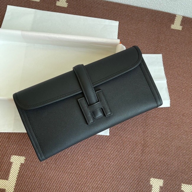Hermes Original Espom Leather Clutch 37088 black Tl227rh54