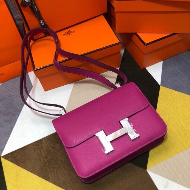 Hermes Original Espom Leather Constance Bag 5333 rose Tl275dV68