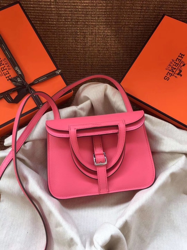 Hermes Original Halzan mini bag H069523 rose azalee Tl721DS71