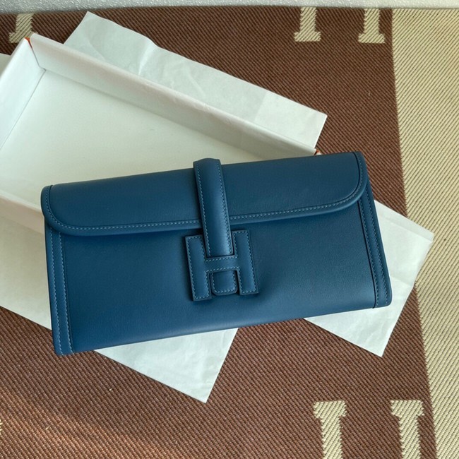 Hermes Original jige swift Leather Clutch 37088 drak gray Tl256CI68