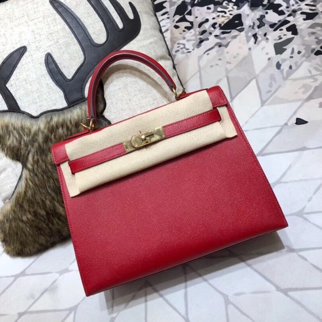 Hermes original Kelly Epsom Leather KL32 red Tl694Xr72
