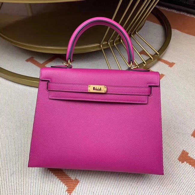Hermes original Kelly Epsom Leather KL32 rose Tl615Kd37
