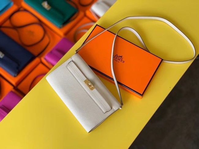 Hermes Original kelly espom leather to go woc Bag H4087 cream Tl525Sy67