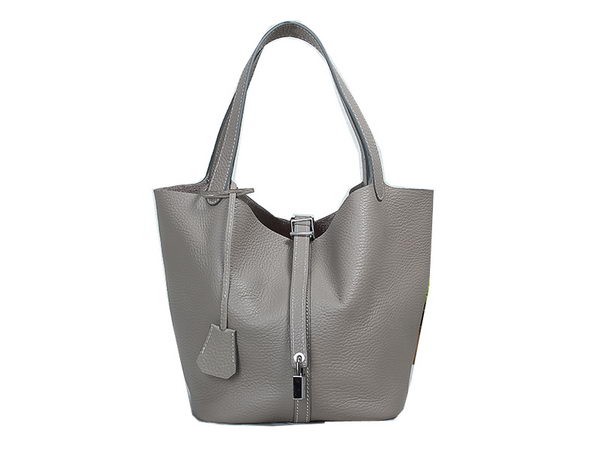 Hermes Picotin Lock MM Bag in Original Leather Grey Tl1637su78