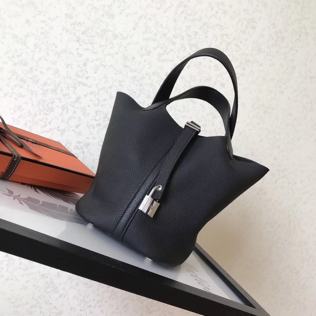Hermes Picotin Lock PM Bags Original Leather H8688 black Tl668iZ66