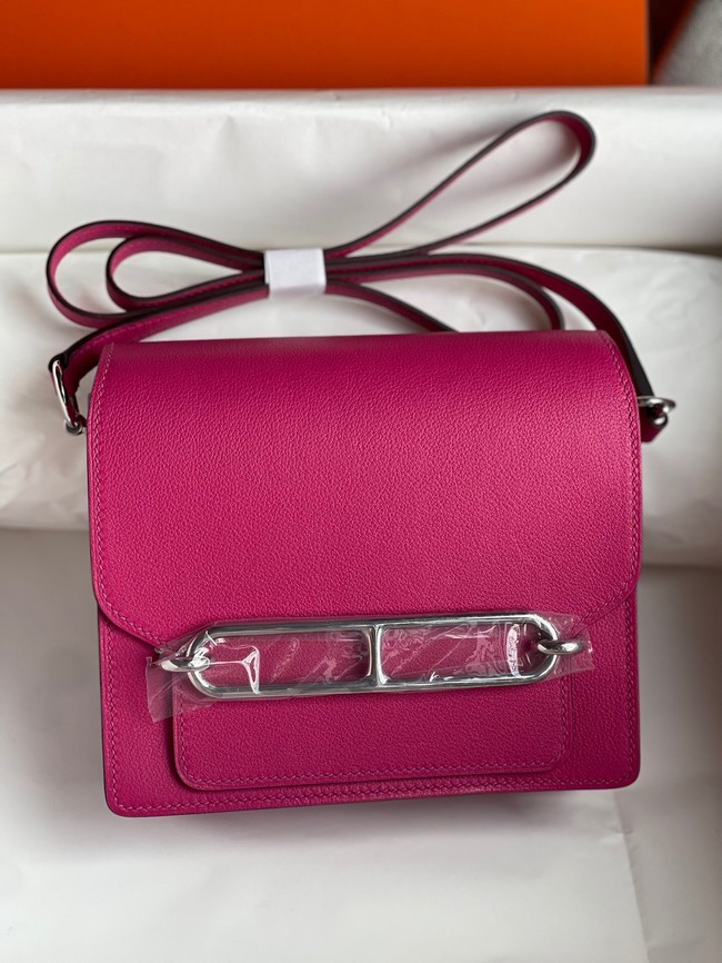 Hermes Roulis 19cm Evercolor 9D H9003 purple&Silver Tl109Oq54