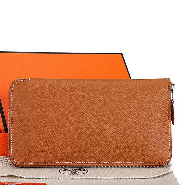 Hermes Zipper Wallet Original Saffiano Leather A309 Camel Tl2240ki86
