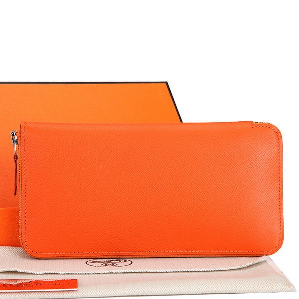 Hermes Zipper Wallet Original Saffiano Leather A309 Orange Tl2246JD63