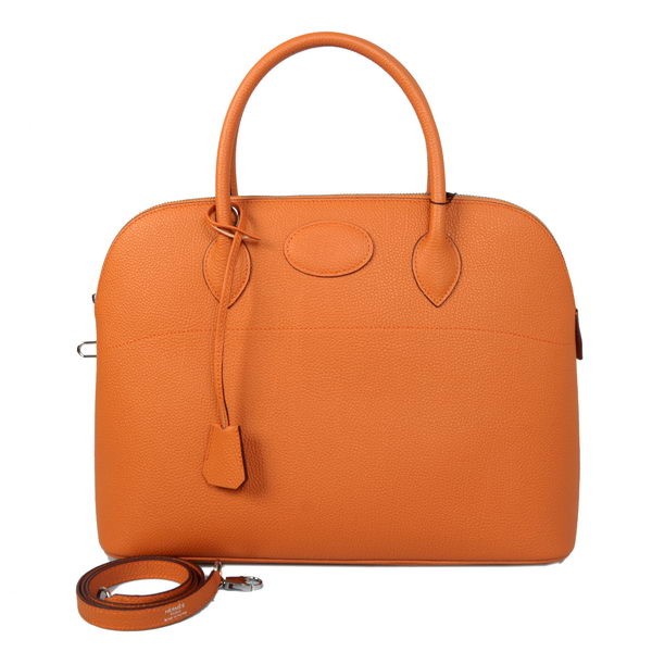 Hot Hermes Bolide 37CM Tote Bags Calf Leather Orange Tl1814io40