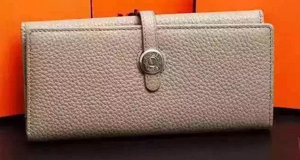 Hot Hermes Dogon Original Leather Wallet H509 Grey Tl2080cT87