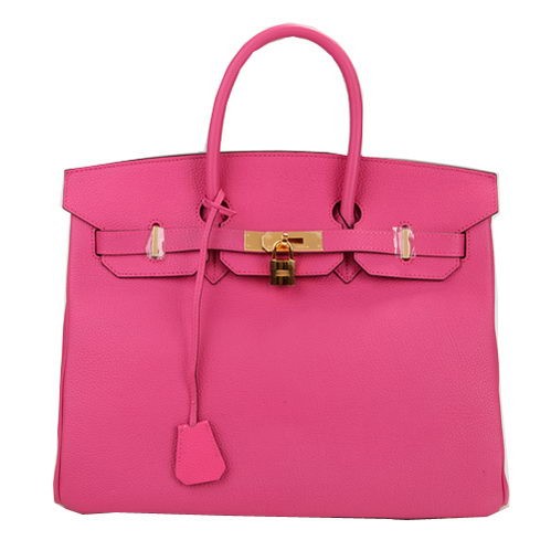 Imitation Hermes Birkin 35CM Tote Bag Peach Original Leather H35 Gold Tl1675Nj42