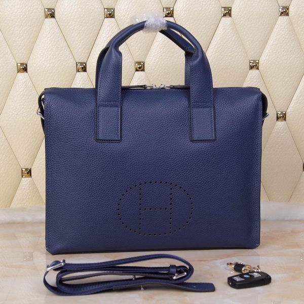 Imitation Hermes Briefcase Original Grainy Leather H8813T Royal Tl1294SU87