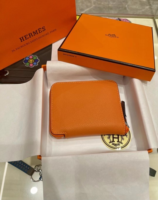 Imitation Hermes Constance Wallets espom leather H2298 orange Tl2024SU87