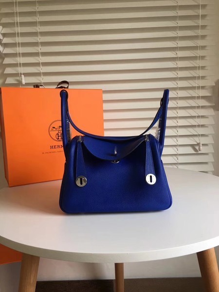 Imitation Hermes Lindy Original Togo Leather Bag 5086 Blue Tl795SU34
