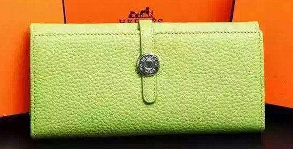 Knockoff Hermes Dogon Original Leather Wallet H509 Light Green Tl2076NL80