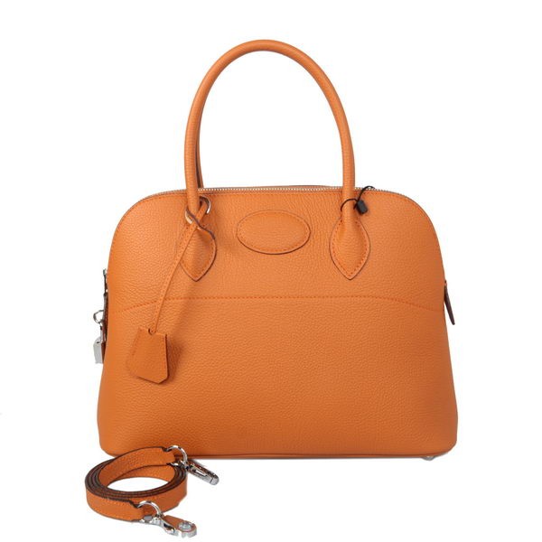 Knockoff High Quality Hermes Bolide 31CM Tote Bags Calf Leather Orange Tl1812Lg12
