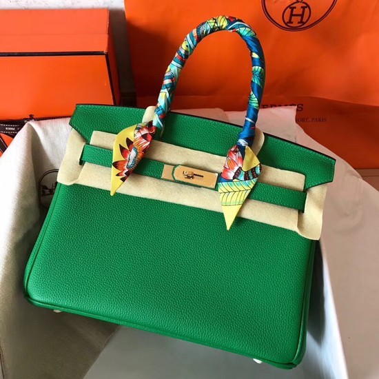 New Hermes Birkin Tote Bag Original Togo Leather BK35 green Tl777Uf80