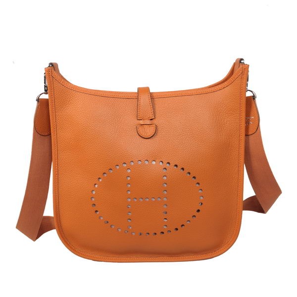 Replica Cheap Hermes Evelyne Messenger Bag H1608 Orange Tl1731QC68