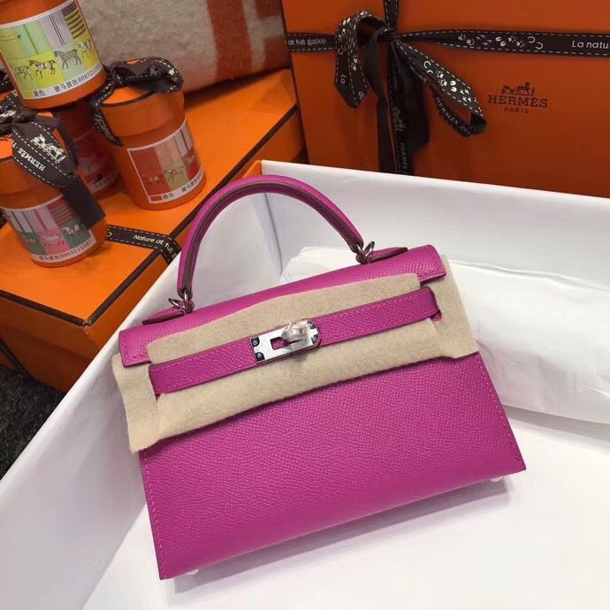 Replica Hermes Kelly Tote Bag Original epsom Leather KL20 Pink Tl612BB13