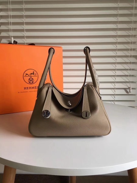 Replica Hermes Lindy Original Togo Leather Bag 5086 Grey Tl796cK54