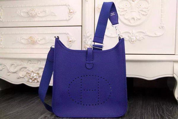 Replica High Quality Hermes Evelyne 28cm Messenger Bag Original Leather H1188 Royal Tl1311Jh90