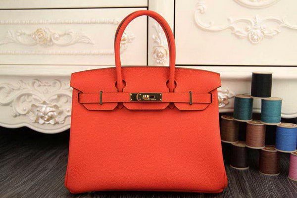 Top Hermes Birkin 35CM 30CM Tote Bag Original Leather HB35O Orange Tl1281yq38